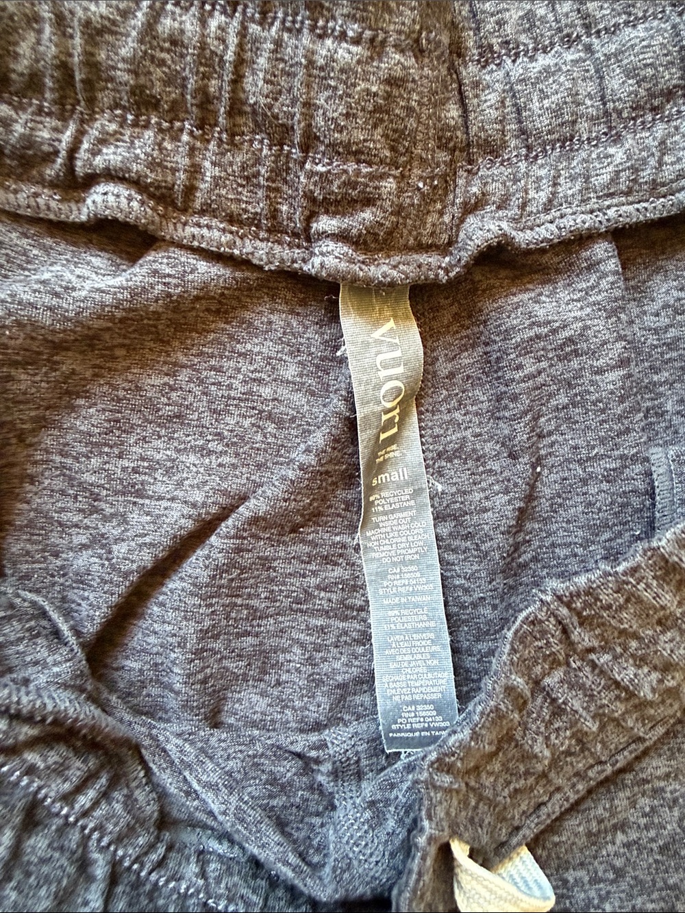 Vuori Charcoal Gray Drawstring Jogger Pants - Picture 2 of 4